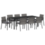 Juego de Comedor de Jardín 9 Piezas Gris Ratán de Polietileno de , Sillas de jardín - Ref: Foro24-3379260, Precio: 503,14 €, ...