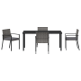 Conjunto de Jardín de 5 Piezas Gris Ratán Sintético de , Sillas de jardín - Ref: Foro24-3379257, Precio: 301,23 €, Descuento: %