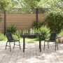 Juego de Comedor de Jardín de 3 Piezas Ratán de Plástico Negro de , Sillas de jardín - Ref: Foro24-3379380, Precio: 211,87 €,...