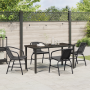 Set de Comedor de Jardín de 5 Piezas Negro Poliratán de , Sillas de jardín - Ref: Foro24-3379382, Precio: 421,00 €, Descuento: %