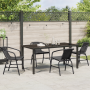 Set de Comedor de Jardín de 5 Piezas Negro de Poliratán