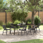 Set de Comedor de Jardín de 7 Piezas Negro Poliratán de , Sillas de jardín - Ref: Foro24-3379385, Precio: 534,37 €, Descuento: %