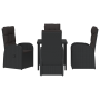Juego de Comedor de Jardín de 5 Piezas con Cojines - Poliratán Negro de , Sillas de jardín - Ref: Foro24-3379507, Precio: 732...
