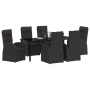 Juego de comedor de jardín de 7 piezas con cojines ratán negro de , Sillas de jardín - Ref: Foro24-3379511, Precio: 1,00 €, D...
