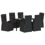 Juego de Comedor de Jardín de 7 Piezas con Cojines Ratán Sintético Negro de , Sillas de jardín - Ref: Foro24-3379517, Precio:...