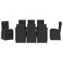 Set de Comedor de Jardín de 9 Piezas con Cojines Poliratán Negro de , Sillas de jardín - Ref: Foro24-3379526, Precio: 1,00 €,...