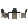 Juego de Comedor de Jardín de 5 Piezas con Cojines Gris Poliratán de , Sillas de jardín - Ref: Foro24-3379550, Precio: 553,70...