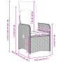 Set de Comedor de Jardín de 5 Piezas con Cojines Poliratán Gris de , Sillas de jardín - Ref: Foro24-3379647, Precio: 542,16 €...
