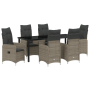 Conjunto de comedor de jardín de 7 piezas con cojines gris ratán PE de , Sillas de jardín - Ref: Foro24-3379651, Precio: 824,...