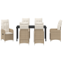 Set de Cenas de Jardín de 7 Piezas con Cojines Beige Poliratán | Foro24.es | Tu tienda online para hogar, jardín y más Foro24.es