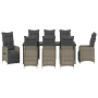 Conjunto de comedor de jardín de 9 piezas con cojines de poliratán gris de , Sillas de jardín - Ref: Foro24-3379680, Precio: ...
