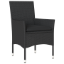 Conjunto de Comedor de Jardín de 5 Piezas con Cojines Rattan Sintético Negro de , Sillas de jardín - Ref: Foro24-3379773, Pre...