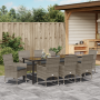 Conjunto de Comedor de Jardín de 9 Piezas con Cojines de Poliratán Gris de , Sillas de jardín - Ref: Foro24-3379792, Precio: ...