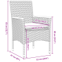 Juego de Comedor de Jardín de 9 Piezas con Cojines Rattan Poliéster Negro de , Sillas de jardín - Ref: Foro24-3379848, Precio...