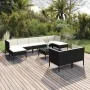 Gartenmöbel-Set 10-teilig und schwarze synthetische Rattankissen von vidaXL, Gartensets - Ref: Foro24-3094576, Preis: 882,99 ...