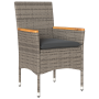 Juego de Comedor de Jardín de 9 Piezas con Cojines Rattan Poliéster Gris de , Sillas de jardín - Ref: Foro24-3379855, Precio:...