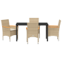 Conjunto de Comedor de Jardín de 5 Piezas con Cojines Beige de , Sillas de jardín - Ref: Foro24-3379858, Precio: 400,62 €, De...