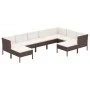 9-piece garden furniture set and brown synthetic rattan cushions by vidaXL, Garden sets - Ref: Foro24-3094431, Price: 967,82 ...