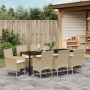 Conjunto de comedor de jardín de 9 piezas con cojines Beige Ratán Sintético de , Sillas de jardín - Ref: Foro24-3379862, Prec...