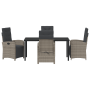 Conjunto de Comedor para Jardín de 5 Piezas con Cojines de