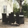 Juego de comedor de jardín 7 piezas ratán sintético negro de vidaXL, Conjuntos de jardín - Ref: Foro24-3094869, Precio: 558,3...