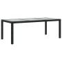 Garden dining set 7 pieces black synthetic rattan by vidaXL, Garden sets - Ref: Foro24-3094869, Price: 584,88 €, Discount: %