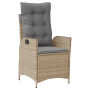 Conjunto de Comedor de Jardín de 9 Piezas con Cojines Beige