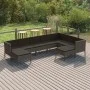 Set de muebles de jardín 9 pzas y cojines ratán sintético gris de vidaXL, Conjuntos de jardín - Ref: Foro24-3094434, Precio: ...