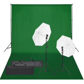 Kit de estudio fotográfico con set de luces y fondo