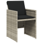 Set de Comedor de Jardín de 5 Piezas con Cojines Gris Claro Poliratán de , Sillas de jardín - Ref: Foro24-3380611, Precio: 28...