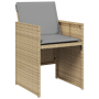 Conjunto de Comedor de Jardín de 5 Piezas con Cojines Beige Poliratán de , Sillas de jardín - Ref: Foro24-3380614, Precio: 27...