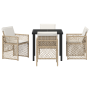 Conjunto de Comedor de Jardín de 5 Piezas con Cojines Beige Poliratán | Foro24.es | Tu tienda online para hogar, jardín y más Foro24.es