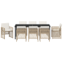Conjunto de Comedor de Jardín de 9 Piezas con Cojines Beige de Ratán Sintético | Foro24.es | Tu tienda online para hogar, jardín y más Foro24.es