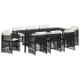 Juego de Comedor de Jardín de 9 Piezas con Cojines de Rattan Polietileno Negro | Foro24.es | Tu tienda online para hogar, jardín y más Foro24.es