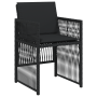 Juego de Comedor de Jardín de 5 Piezas con Cojines Negro de Polirratán de , Mesas de jardín - Ref: Foro24-3380650, Precio: 28...