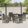 Conjunto de Comedor de Jardín de 5 Piezas con Cojines Gris Ratán de , Mesas de jardín - Ref: Foro24-3380653, Precio: 262,74 €...