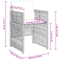 Conjunto de Comedor de Jardín de 5 Piezas con Cojines Gris Ratán de , Mesas de jardín - Ref: Foro24-3380653, Precio: 262,74 €...