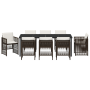 Set de Comedor de Jardín de 9 Piezas con Cojines de Ratán Marrón | Foro24.es | Tu tienda online para hogar, jardín y más Foro24.es
