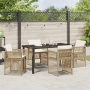 Juego de Comedor de Jardín de 5 Piezas con Cojines de Ratán Poliéster Beige | Foro24.es | Tu tienda online para hogar, jardín y más Foro24.es