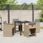 Conjunto de Comedor de Jardín de 5 Piezas con Cojines Beige Ratán Polímero | Foro24.es | Tu tienda online para hogar, jardín y más Foro24.es