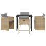 Conjunto de Comedor de Jardín de 5 Piezas con Cojines Beige Ratán Polímero | Foro24.es | Tu tienda online para hogar, jardín y más Foro24.es