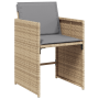 Conjunto de Comedor de Jardín  de 5 Piezas con Cojines Beige de Ratán Poliéster | Foro24.es | Tu tienda online para hogar, jardín y más Foro24.es