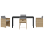 Conjunto de Comedor de Jardín  de 5 Piezas con Cojines Beige de Ratán Poliéster | Foro24.es | Tu tienda online para hogar, jardín y más Foro24.es