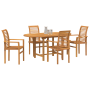Juego de Comedor de Jardín de 5 Piezas de Madera Maciza de Teak de , Mesas de jardín - Ref: Foro24-3383946, Precio: 568,48 €,...