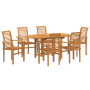 Juego de Comedor de Jardín  de 7 Piezas Madera Maciza Teak | Foro24.es | Tu tienda online para hogar, jardín y más Foro24.es