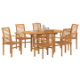 Juego de Comedor de Jardín  de 7 Piezas Madera Maciza Teak | Foro24.es | Tu tienda online para hogar, jardín y más Foro24.es
