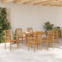 Juego de Comedor de Jardín  de 7 Piezas Madera Maciza Teak | Foro24.es | Tu tienda online para hogar, jardín y más Foro24.es