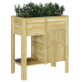Cama Elevada de Jardín con Almacenamiento 85x46x96 cm Madera Tratada de Pino de , Maceteros y jardineras - Ref: Foro24-338587...