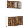 Conjunto de 4 gabinetes de cocina de roble ahumado en madera | Foro24.es | Tu tienda online para hogar, jardín y más Foro24.es