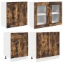 Conjunto de 4 gabinetes de cocina de roble ahumado en madera | Foro24.es | Tu tienda online para hogar, jardín y más Foro24.es